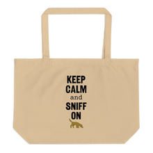 Load image into Gallery viewer, Keep Calm & Sniff On Nose and Scent Work X-Large Tote/ Shopping Bag