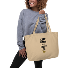 Load image into Gallery viewer, Keep Calm & Sniff On Nose and Scent Work X-Large Tote/ Shopping Bag