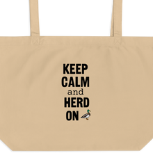 Load image into Gallery viewer, Keep Calm &amp; Duck Herd On X-Large Tote/ Shopping Bag
