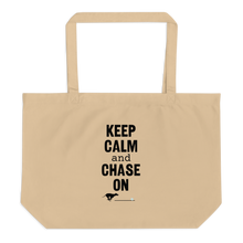 Load image into Gallery viewer, Keep Calm & Chase On Fast CAT X-Large Tote/ Shopping Bag