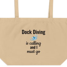 Load image into Gallery viewer, Dock Diving is Calling X-Large Tote/ Shopping Bags