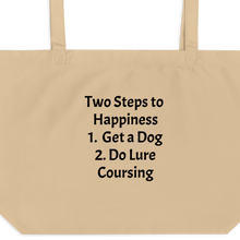Load image into Gallery viewer, 2 Steps to Happiness - Lure Coursing X-Large Tote/ Shopping Bags