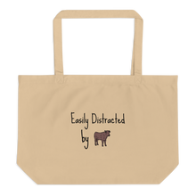 Load image into Gallery viewer, Easily Distracted by Cattle Herding X-Large Tote/ Shopping Bags