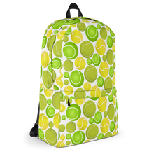 Load image into Gallery viewer, Allover Multi-Colored Tennis Balls Dog Backpack