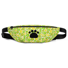 Load image into Gallery viewer, Allover Multi-Colored Tennis Balls & Paw Dog Fanny Pack