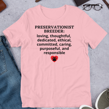 Load image into Gallery viewer, Preservationist Breeder Conformation T-Shirts - Light