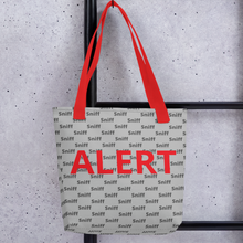 Load image into Gallery viewer, Allover Sniffs & ALERT Nose Work/ Scent Work Tote Bag-Grey