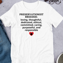 Load image into Gallery viewer, Preservationist Breeder Conformation T-Shirts - Light