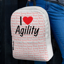 Load image into Gallery viewer, Allover Run/Jump w/ I Heart Agility Backpack-Lt. Grey