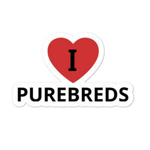 I in Heart Purebreds Conformation Stickers-4x4 or 5.5x5.5