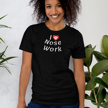 Load image into Gallery viewer, I Heart w/ Paw Nose Work T-Shirts - Dark