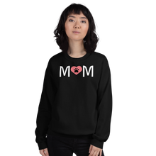 Load image into Gallery viewer, Mom with Dog Paw in Heart Dark Sweatshirts