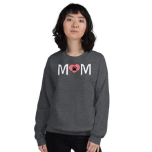 Load image into Gallery viewer, Mom with Dog Paw in Heart Dark Sweatshirts