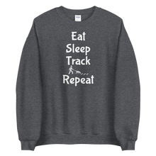 Load image into Gallery viewer, Eat Sleep Track Repeat Sweatshirts - Dark
