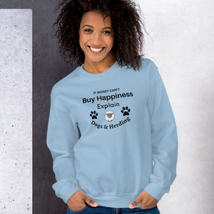 Buy Happiness w/ Dogs & Sheep Herding Sweatshirts - Light