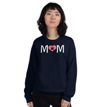 Load image into Gallery viewer, Mom with Dog Paw in Heart Dark Sweatshirts