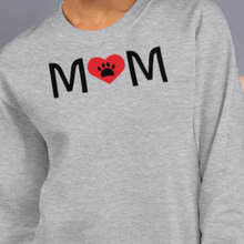 Load image into Gallery viewer, Mom with Dog Paw in Heart Sweatshirts - Light
