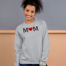 Load image into Gallery viewer, Mom with Dog Paw in Heart Sweatshirts - Light