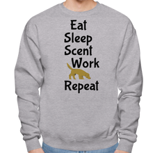 Load image into Gallery viewer, Eat Sleep Scent Work Repeat Sweatshirts - Light