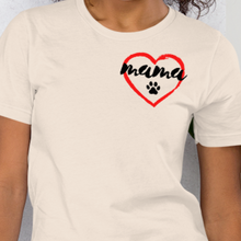 Load image into Gallery viewer, Mama with Paw in Heart T-Shirts - Light