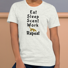 Load image into Gallery viewer, Eat Sleep Scent Work Repeat T-Shirts - Light