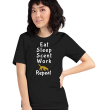 Load image into Gallery viewer, Eat Sleep Scent Work Repeat T-Shirts - Dark