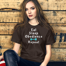 Load image into Gallery viewer, Eat Sleep Obedience Repeat T-Shirts - Dark