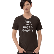 Load image into Gallery viewer, Papa Needs Dogs & Agility T-Shirts - Dark