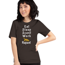 Load image into Gallery viewer, Eat Sleep Scent Work Repeat T-Shirts - Dark