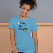Load image into Gallery viewer, Coffee, Dogs & Scent Work T-Shirts - Light