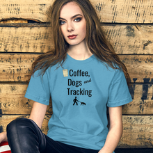 Load image into Gallery viewer, Coffee, Dogs & Tracking T-Shirts - Light