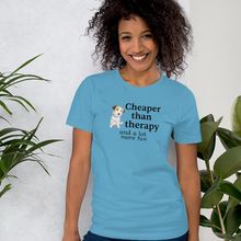 Load image into Gallery viewer, Russell Terrier Cheaper Than Therapy T-Shirts - Light