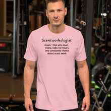 Load image into Gallery viewer, Scent Work "Scentworkologist" T-Shirts - Light