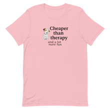 Load image into Gallery viewer, Russell Terrier Cheaper Than Therapy T-Shirts - Light