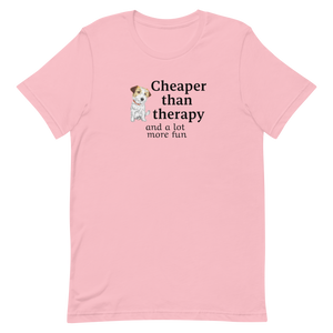 Russell Terrier Cheaper Than Therapy T-Shirts - Light