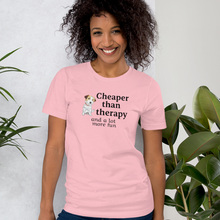 Load image into Gallery viewer, Russell Terrier Cheaper Than Therapy T-Shirts - Light
