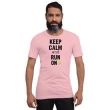 Load image into Gallery viewer, Keep Calm & Run On Flyball with Tennis Ball T-Shirts - Light
