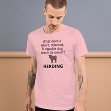 Load image into Gallery viewer, Dog Teaches It's Owner Cattle Herding T-Shirts - Light