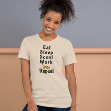 Load image into Gallery viewer, Eat Sleep Scent Work Repeat T-Shirts - Light