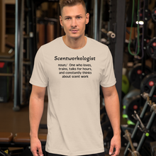 Load image into Gallery viewer, Scent Work "Scentworkologist" T-Shirts - Light