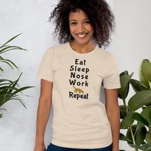 Load image into Gallery viewer, Eat Sleep Nose Work Repeat T-Shirts - Light