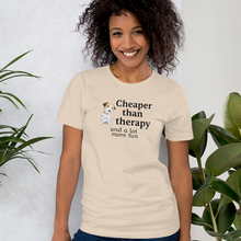 Load image into Gallery viewer, Russell Terrier Cheaper Than Therapy T-Shirts - Light