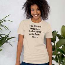 Load image into Gallery viewer, 2 Steps to Happiness - Scent Work T-Shirts - Light