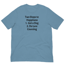 Load image into Gallery viewer, 2 Steps to Happiness - Lure Coursing T-Shirts - Light
