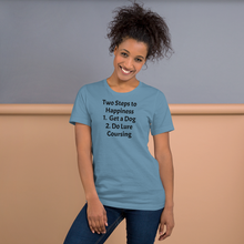 Load image into Gallery viewer, 2 Steps to Happiness - Lure Coursing T-Shirts - Light