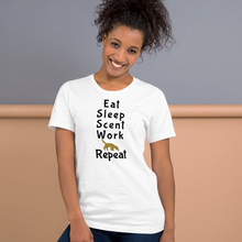 Load image into Gallery viewer, Eat Sleep Scent Work Repeat T-Shirts - Light