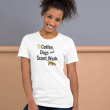 Load image into Gallery viewer, Coffee, Dogs & Scent Work T-Shirts - Light