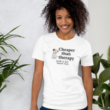 Load image into Gallery viewer, Russell Terrier Cheaper Than Therapy T-Shirts - Light