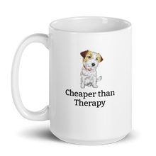 Load image into Gallery viewer, Russell Terrier Cheaper Than Therapy Mug