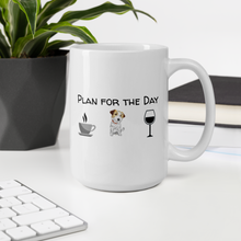 Load image into Gallery viewer, Russell Terrier Plan for the Day Mug
